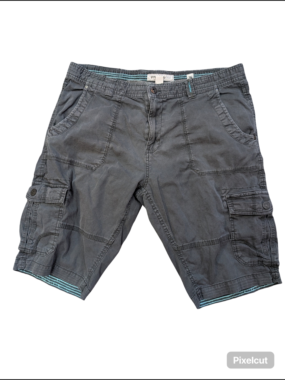 Vintage Mens Gray Cargo Shorts - Unbranded